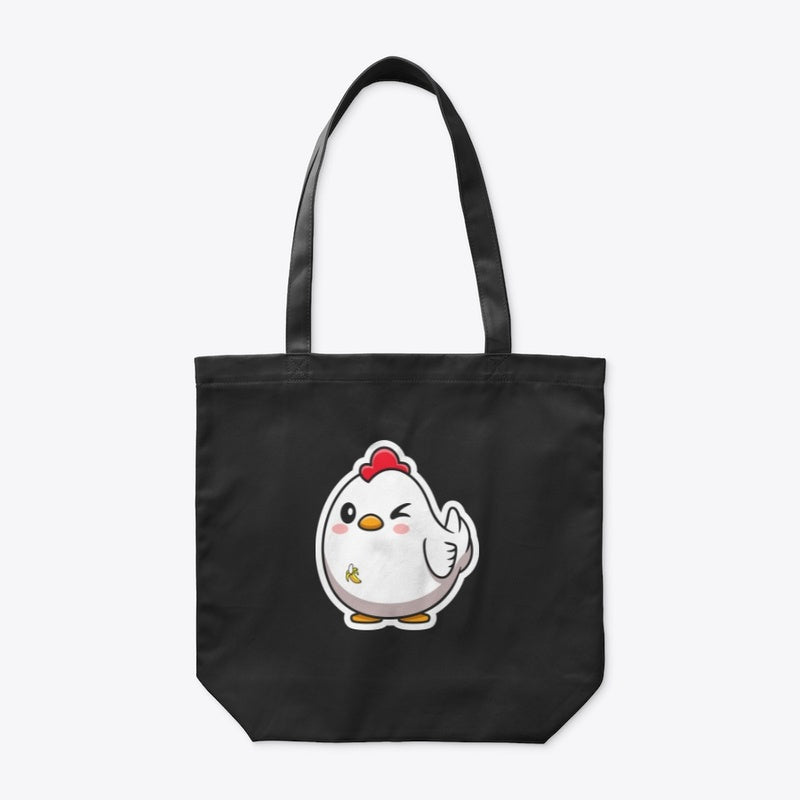 Anabanana Chick Organic Tote Bag Black by anacng