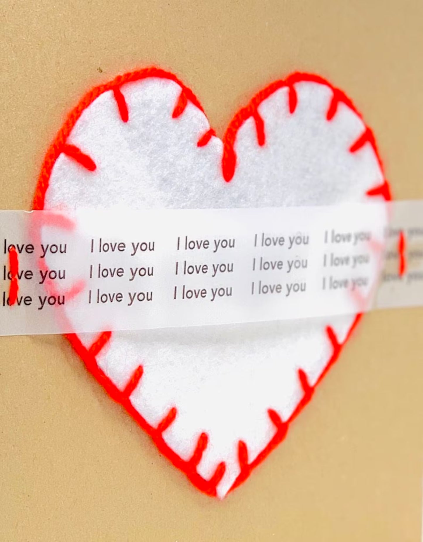 Big White Love Heart on Card Greeting Card by ChrystalGrimleyDesigns