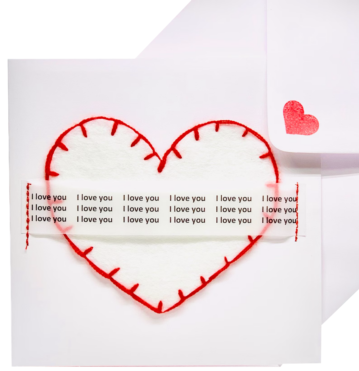 Big White Love Heart on Card Greeting Card by ChrystalGrimleyDesigns