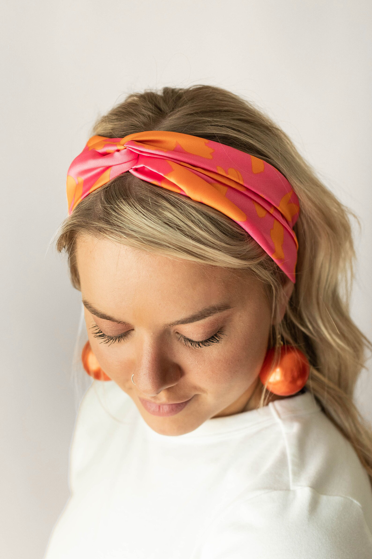 Vintage Style Bandana Headwrap Floral Print Skinny Scarf Flower Headband by FashionMeme