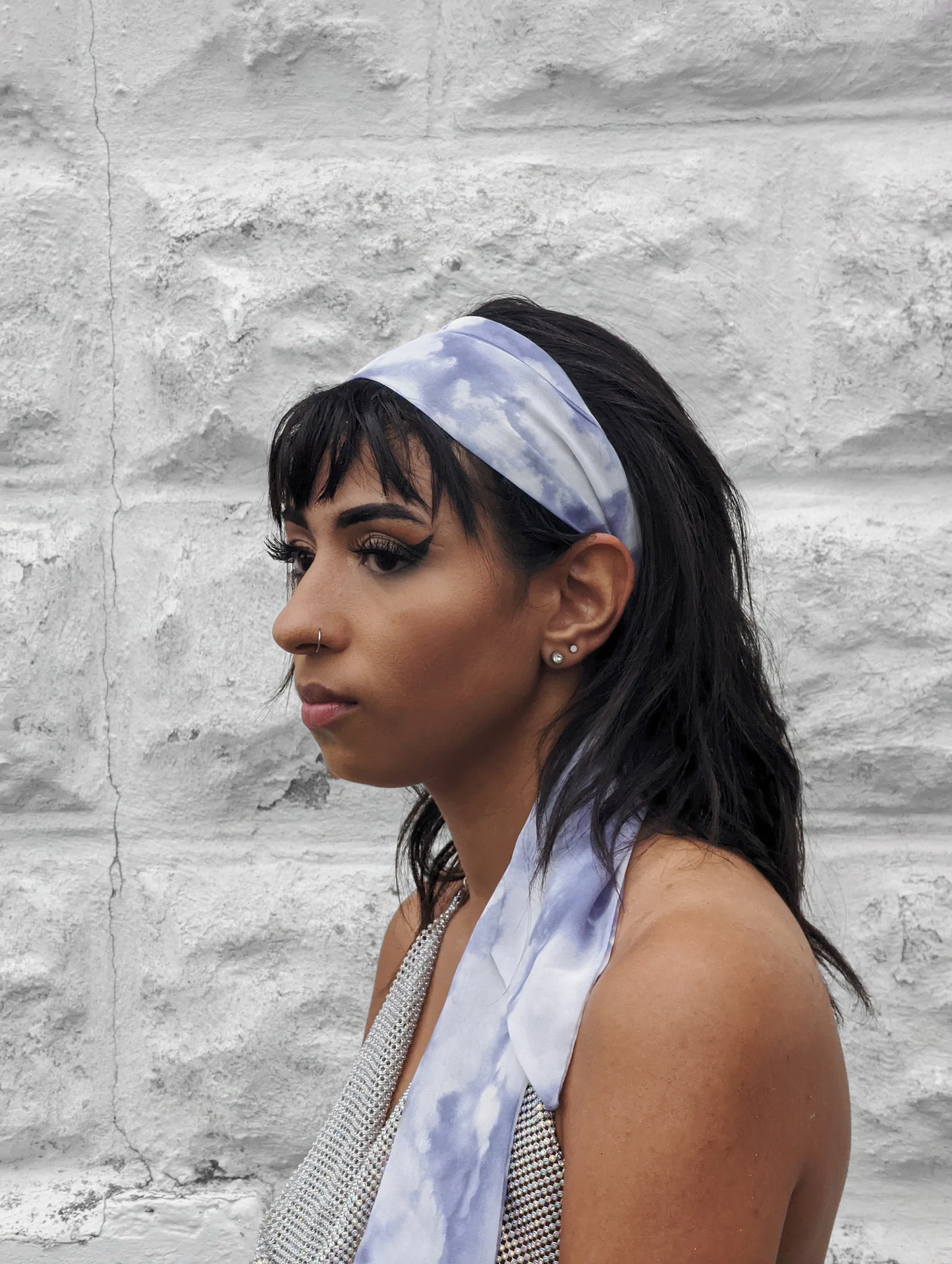 Vintage Style Bandana Headwrap Floral Print Skinny Scarf Flower Headband by FashionMeme