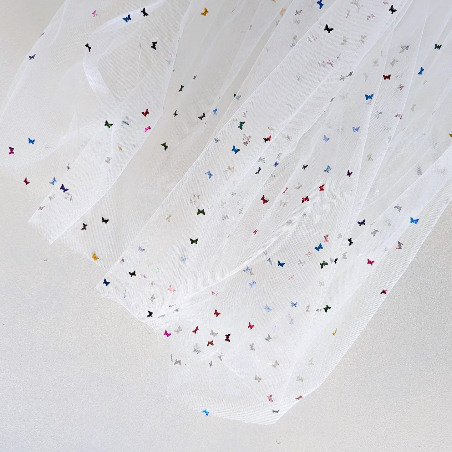 Short Bridal Veil Bachelorette White Tulle Wedding Accessories Unique Design by FashionMeme