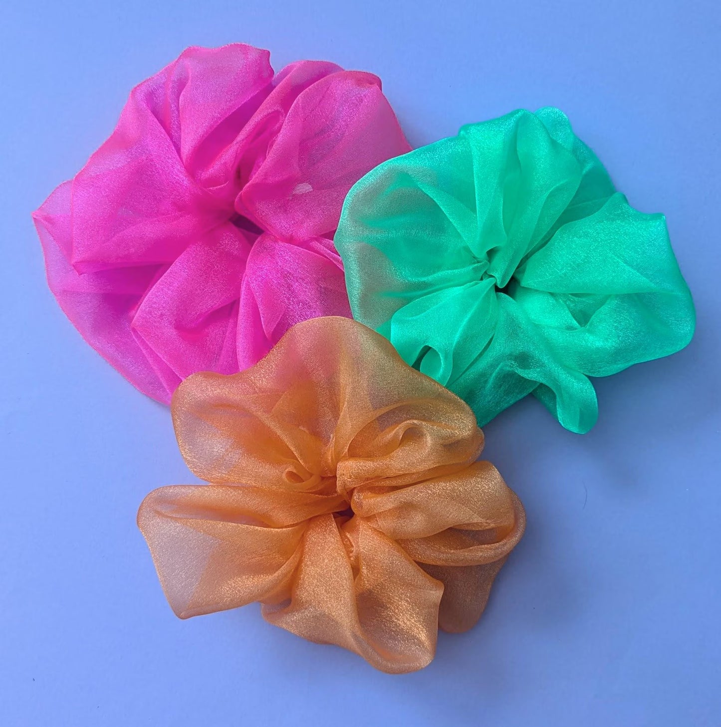 Organza Maxi Scrunchie Sheer Hair Ties with Retro Charm Giant Cloud Hair Scrunchy Solid and Prints by FashionMeme